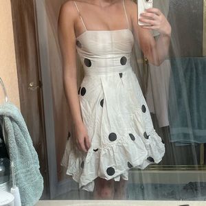 Derek Lam Polka Dot Flare Dress